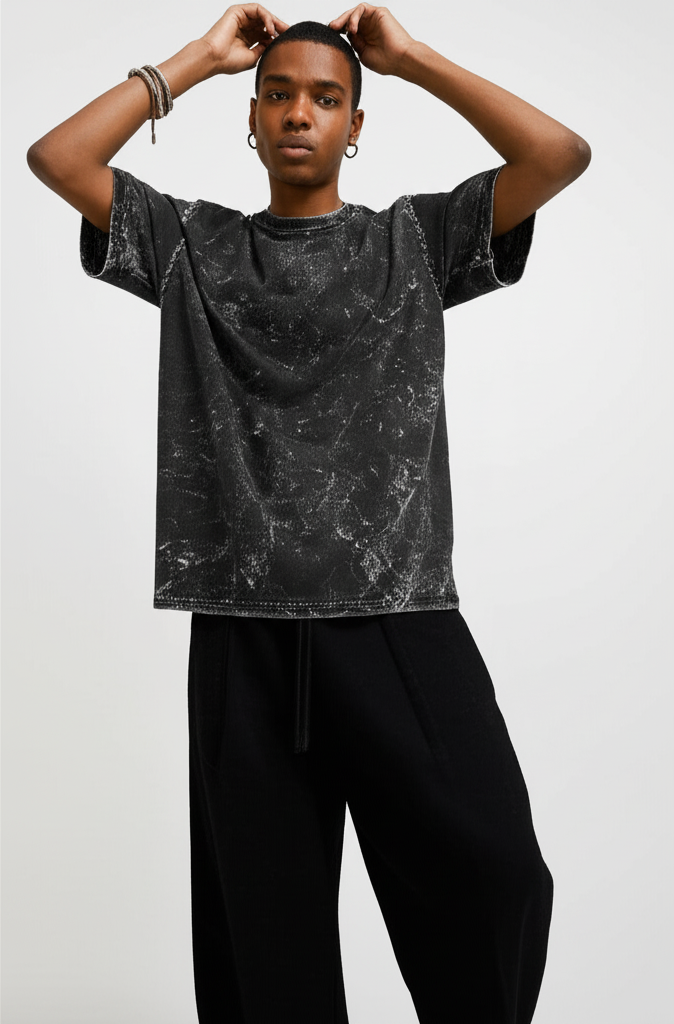 Unisex Acid Washed Oversized Tee