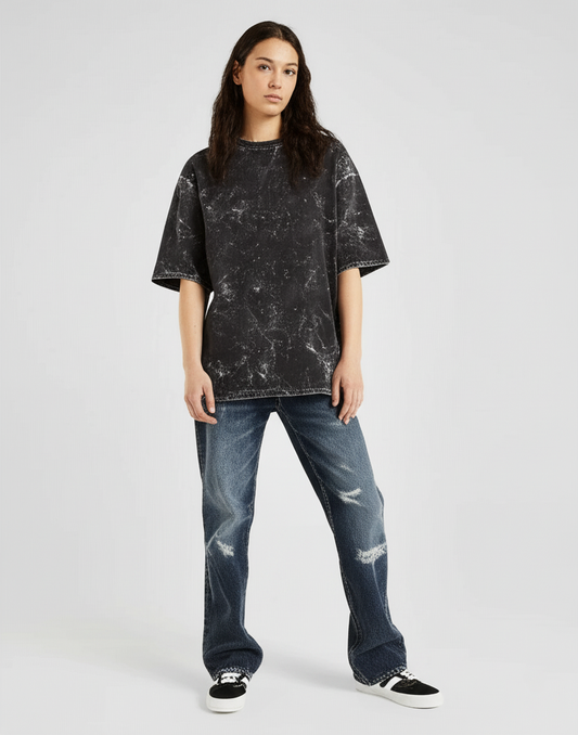 Unisex Acid Washed Oversized Tee